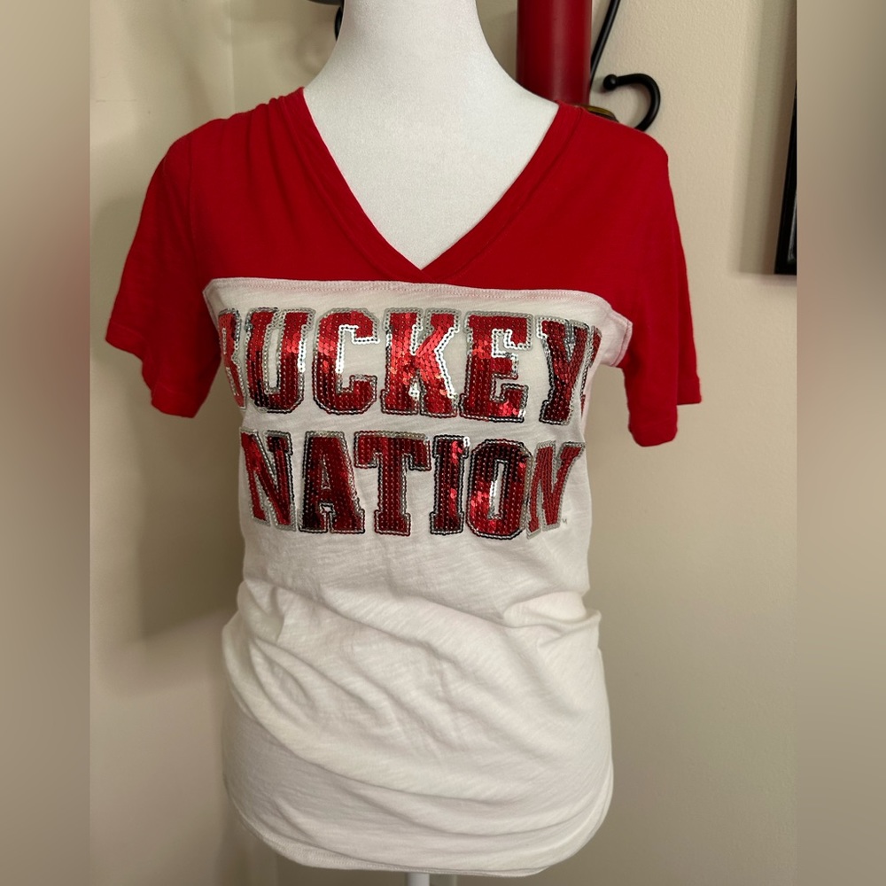 Women’s Misses Victoria’s Secret Pink Ohio State Buckeyes Tee Top Size Small.